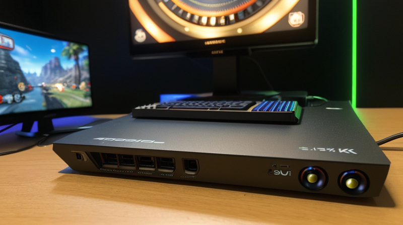 Gaming hardware components close up