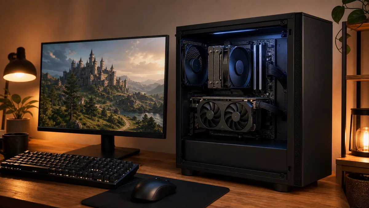 detailed gaming PC setup