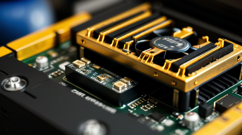 Close up damaged PC components