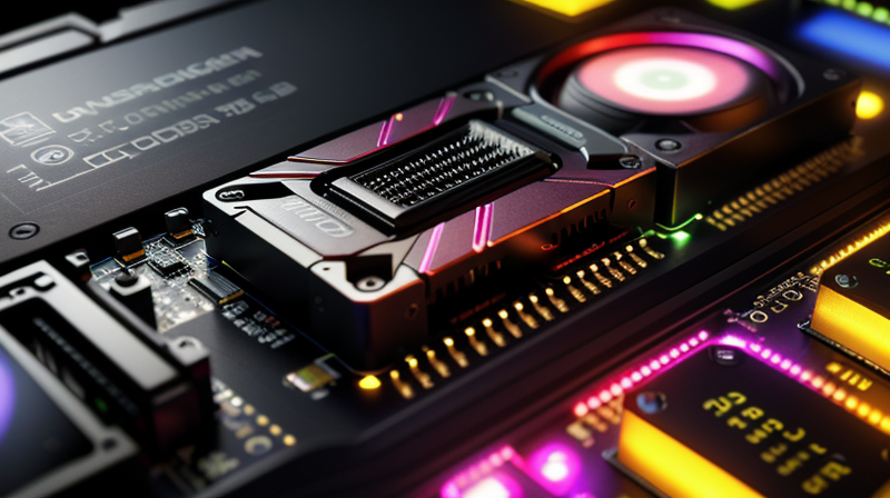 Close-up of gaming PC components