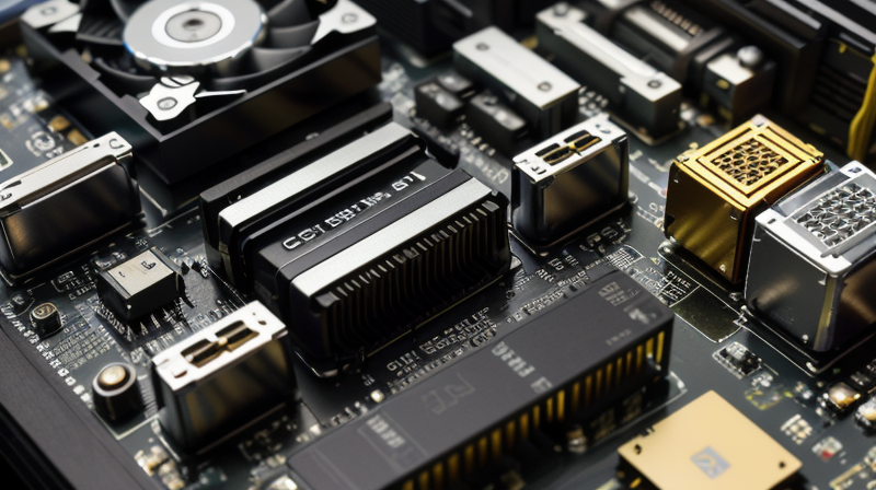 Computer components assembly on motherboard